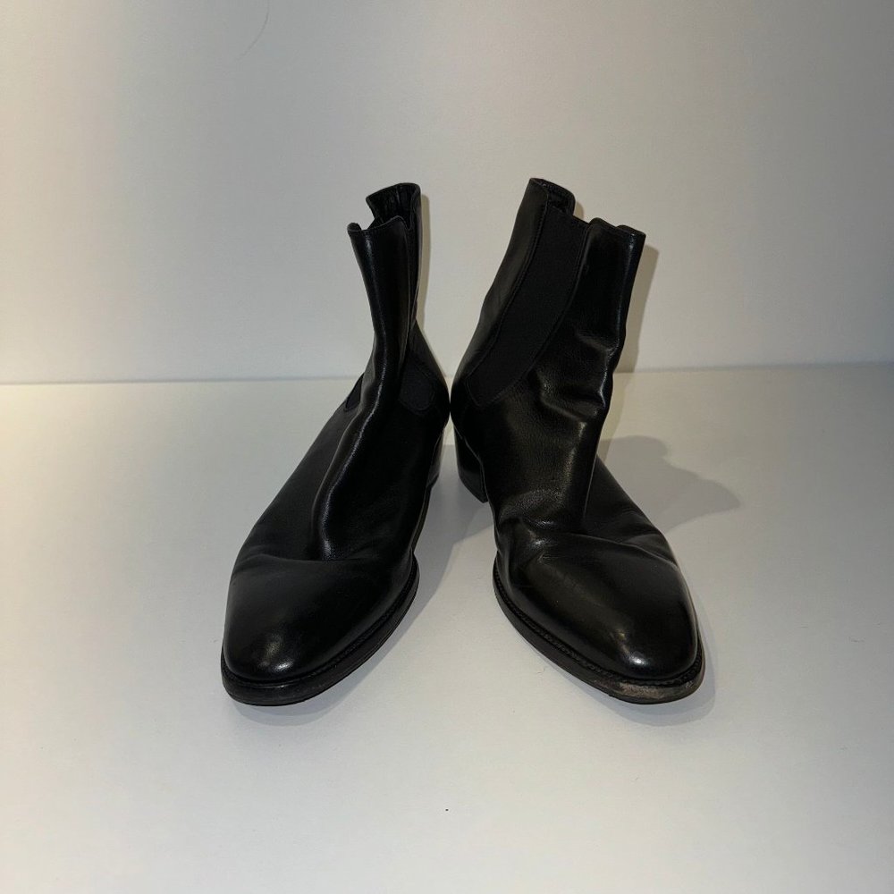 Saint Laurent Black Leather Chelsea Boots